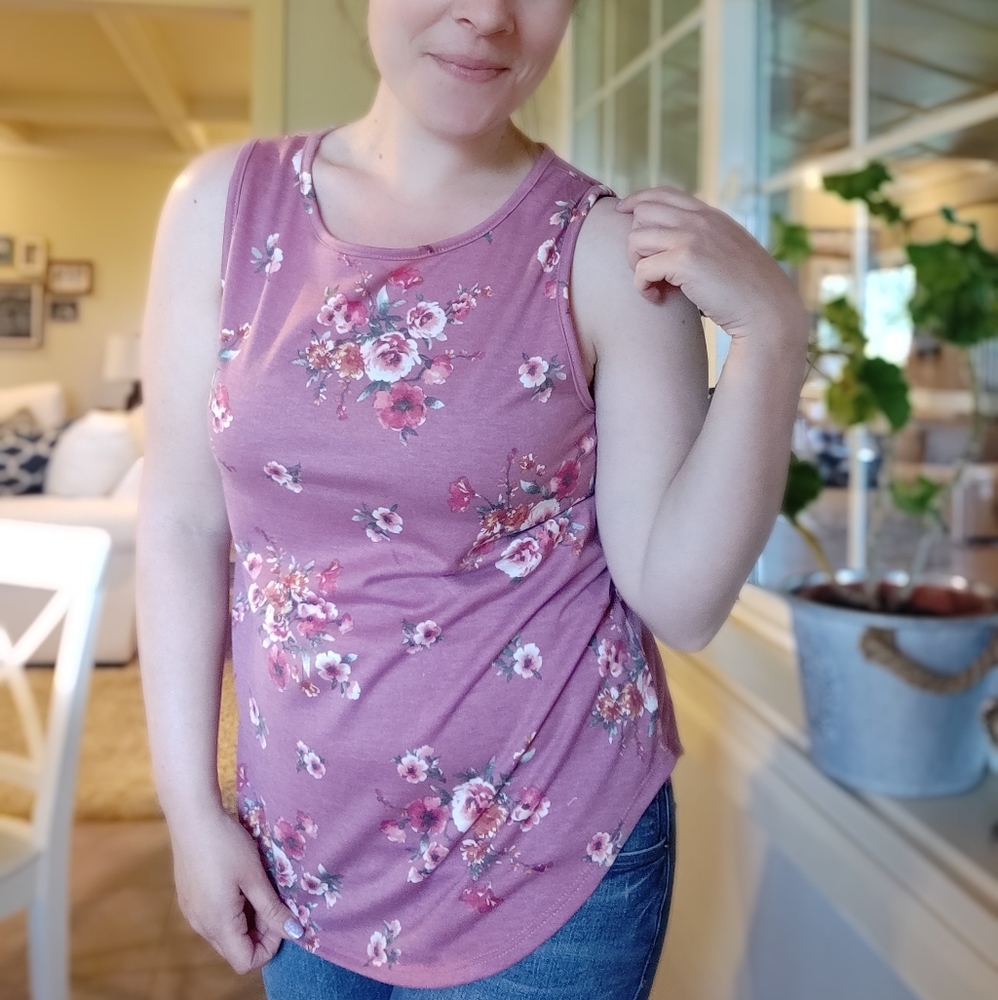 Mauve Floral Tank